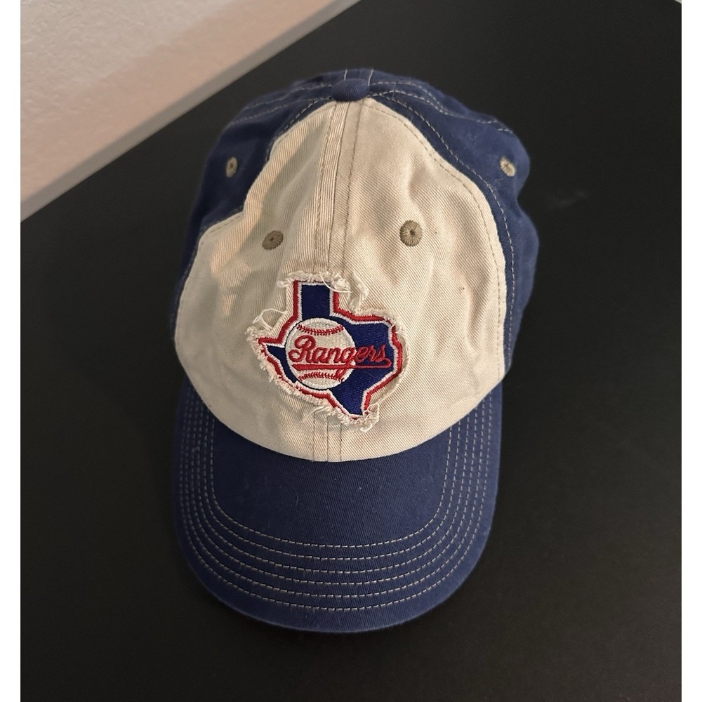 Vintage Fan Favorite Texas Rangers MLB Baseball Adjustable Cap Hat Blue/White